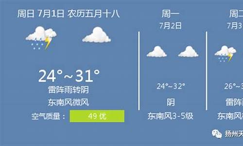 扬州天气预报七天至15天查询结果_扬州天